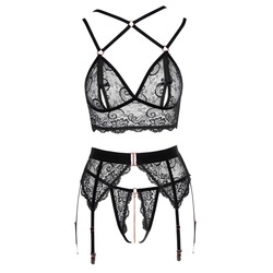 Abierta Fina Lacey Open Suspender Set 3