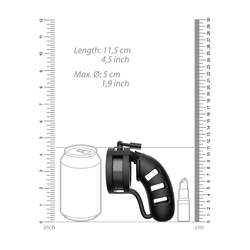 Man Cage 19 Male 4.5 Inch Chastity Cage with Split Ball Strap 4