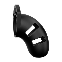 Man Cage 20 Male 3.5 Inch Black Silicone Chastity Cage 2