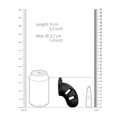 Man Cage 20 Male 3.5 Inch Black Silicone Chastity Cage 4