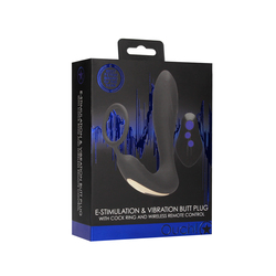 Ouch E-Stimulation and Vibration Butt Plug and Cock Ring 4