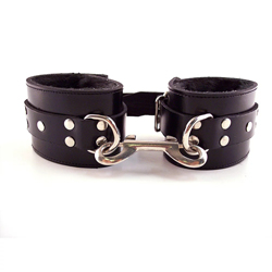 Rouge Garments Black Leather Wrist Cuffs