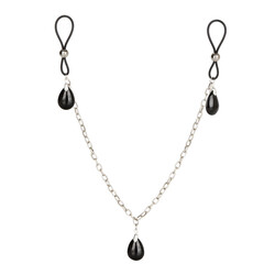 Nipple Play Non-Piercing Nipple Chain Jewellery Onyx