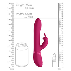 Vive Amoris Pink Rabbit Vibrator with Stimulating Beads 4